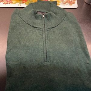 14th & union cotton/cashmere hunter Green 1/4 sweater mens size 2xl